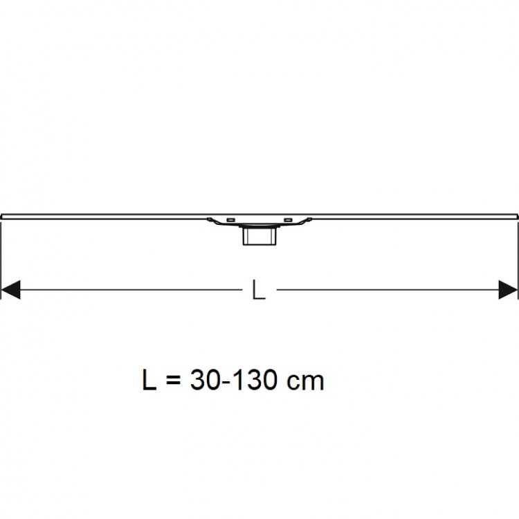 Geberit CleanLine60 Dušas kanāls 30-130cm, 154.457.00.1