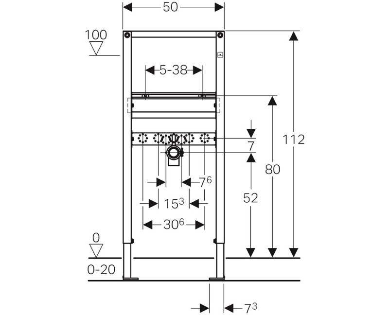 Geberit Duofix Монтажный элемент для умывальника, 111.430.00.1