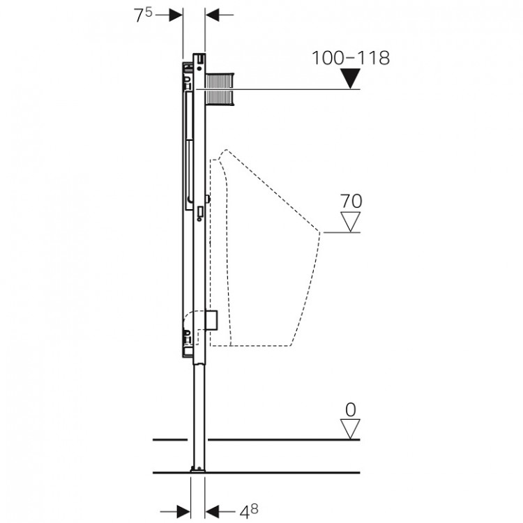 Geberit Duofix pisuāra montāžas rāmis, 111.676.00.1 Geberit Duofix pisuāra montāžas rāmis, 111.676.00.1