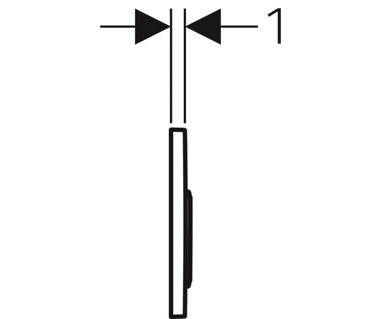 Geberit Omega20 Divrežīmu noskalošanas taustiņš, 115.085.KH.1