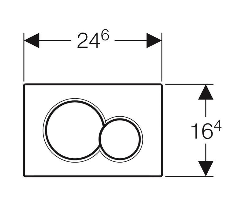 Geberit Sigma01 Divrežīmu noskalošanas taustiņš, 115.770.DW.5