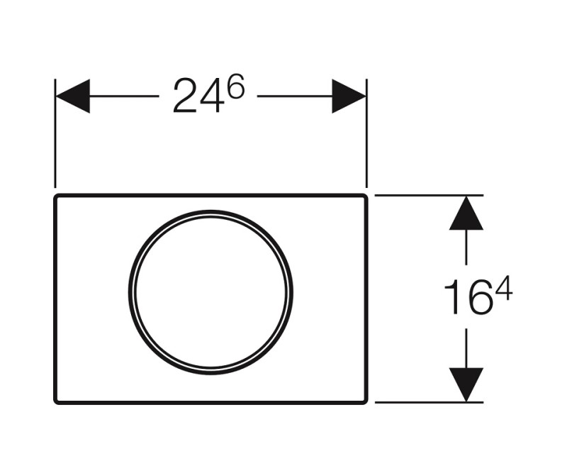 Geberit Sigma10 noskalošanas taustiņš,Stop funkcija 115.758.SN.5