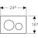 Geberit Sigma20 Divrežīmu noskalošanas taustiņš, 115.882.KM.1