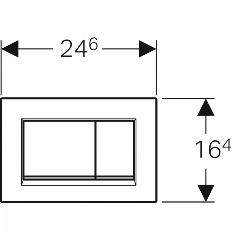 Geberit Sigma30 Divrežīmu noskalošanas taustiņš, 115.883.KL.1