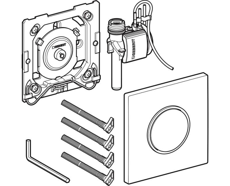 Пневматическая кнопка смыва писсуара Geberit Sigma10, 116.015.KJ.1