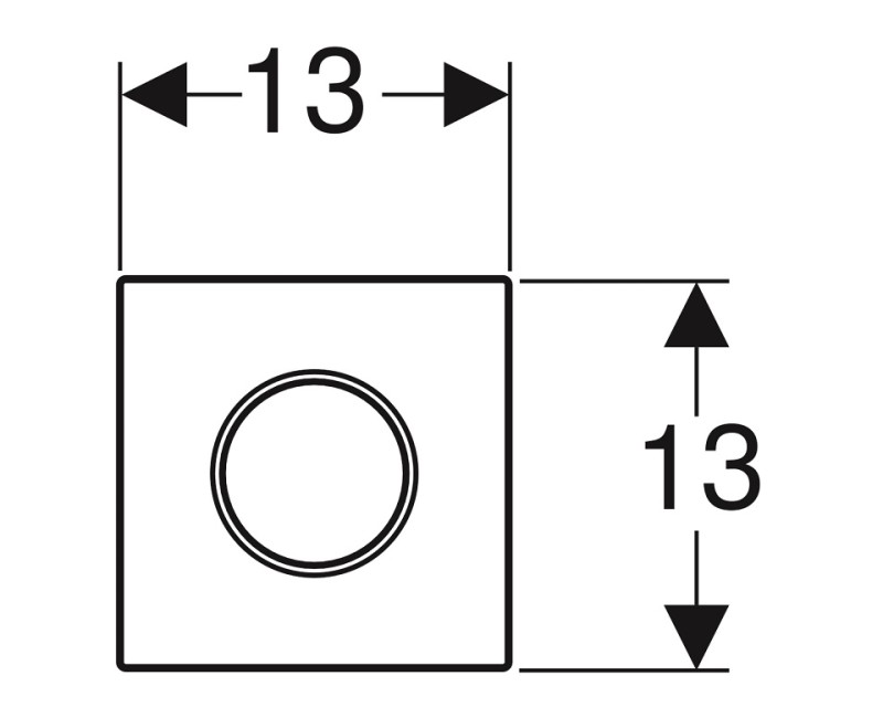 Пневматическая кнопка смыва писсуара Geberit Sigma10, 116.015.KJ.1