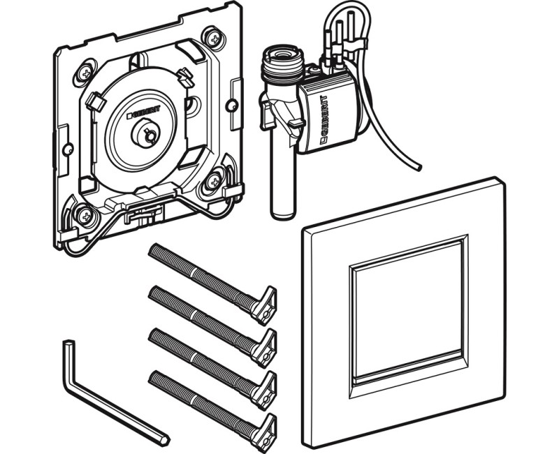 Geberit Sigma30 Pisuāra pneimatiskā poga, 116.017.KH.1
