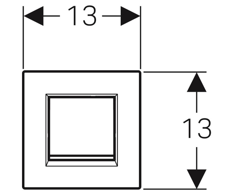 Geberit Sigma30 Pisuāra pneimatiskā poga, 116.017.KH.1