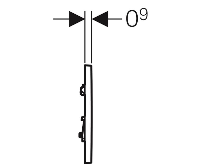 Geberit Sigma30 Pisuāra pneimatiskā poga, 116.017.KH.1
