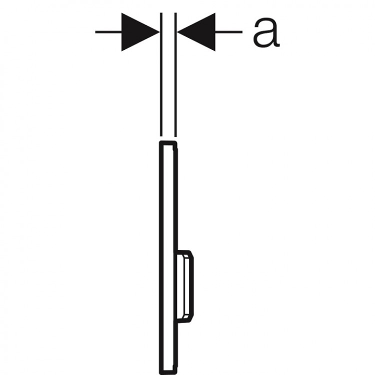 Geberit Sigma50 Pisuāra pneimatiskā poga, 116.016.GH.1