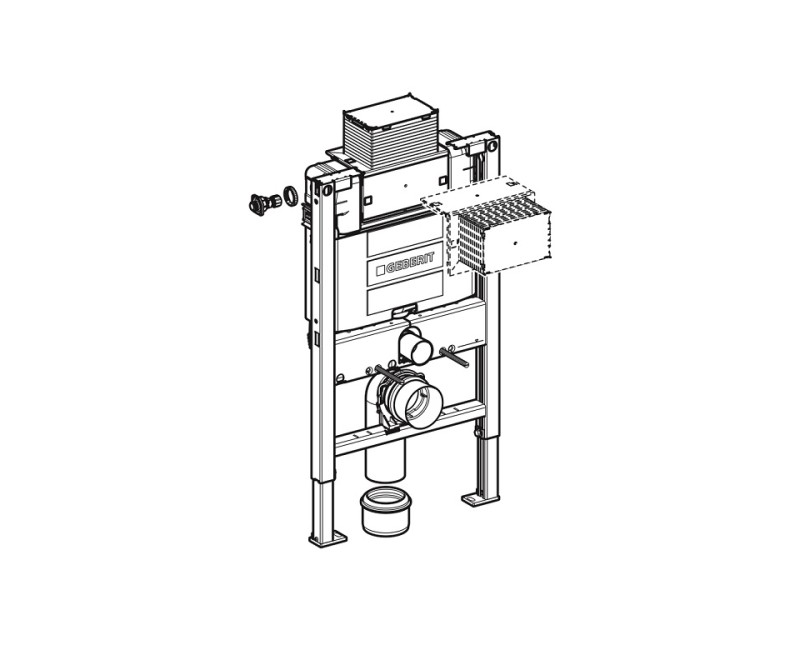 Geberit Montāžas rāmis WC podam Duofix Omega, 111.003.00.1