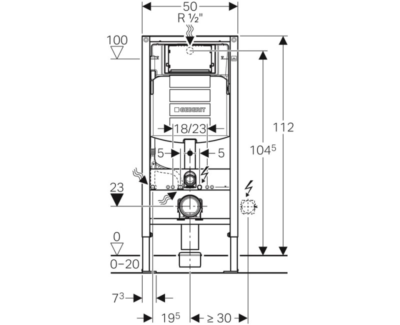 Geberit Монтажная рама для унитаза Duofix Sigma, 111.300.00.5