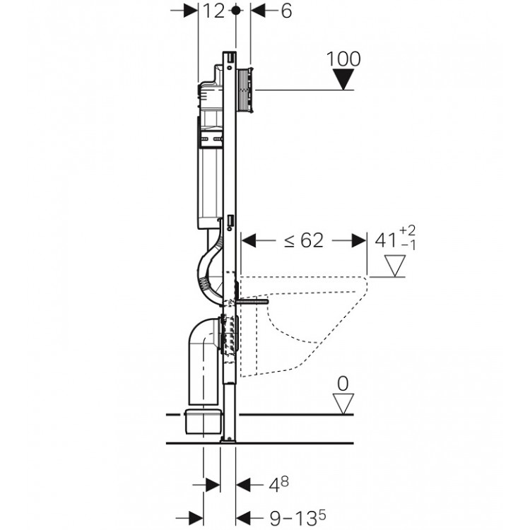 Geberit Montāžas rāmis WC podam Duofix Sigma, 111.300.00.5 Geberit Montāžas rāmis WC podam Duofix Sigma, 111.300.00.5