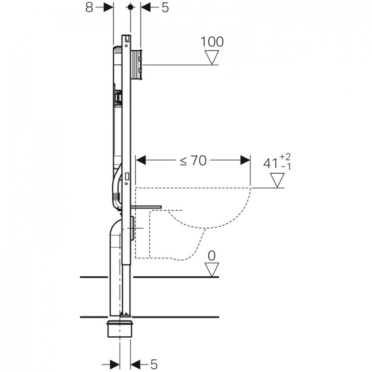 Geberit Montāžas rāmis WC podam Duofix Sigma, 111.796.00.1 Geberit Montāžas rāmis WC podam Duofix Sigma, 111.796.00.1