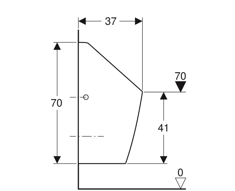 Geberit Selva Pisuārs iebūvētajai vadības sistēmai,116.080.00.1