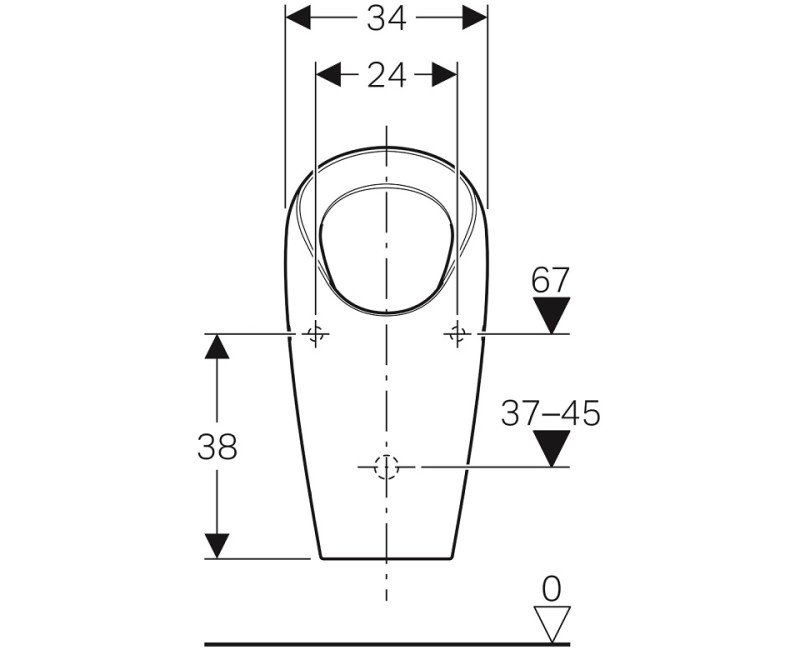 Geberit Писсуар Selva, работает без воды, 116.081.00.1