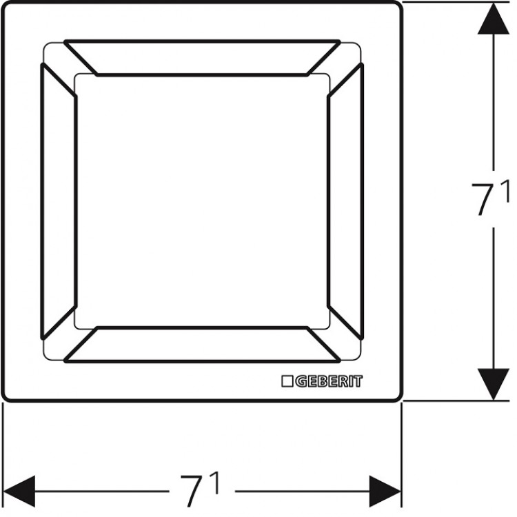 Geberit trapa dizaina nosegreste Square, 154.312.00.1 Geberit trapa dizaina nosegreste Square, 154.312.00.1