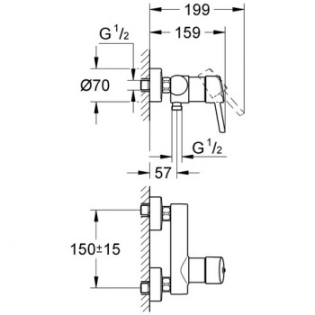 Смеситель для душа Grohe Concetto, хром 32210001