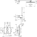 GROHE Grohtherm Cube  Iebūvējamā dušas sistēma, 34741000 (C)