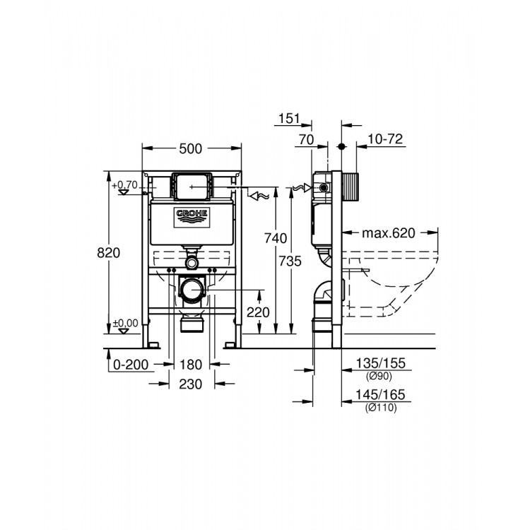 Grohe Система инсталляции Rapid SL, 38526000 Grohe Система инсталляции Rapid SL, 38526000