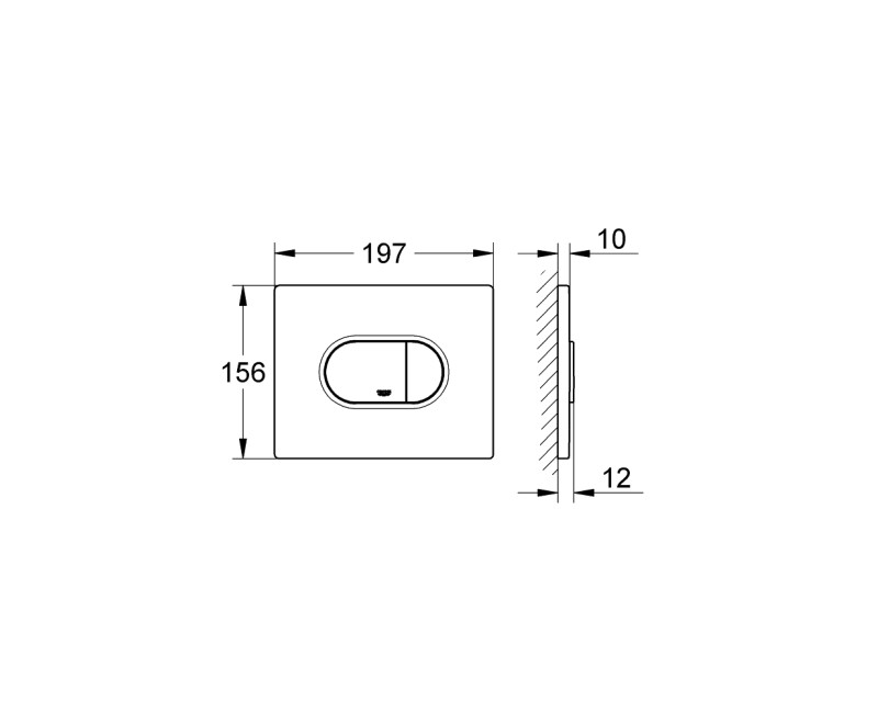Grohe Arena Cosmo Смывная клавиша,  для двойного смыва, 38858SH0
