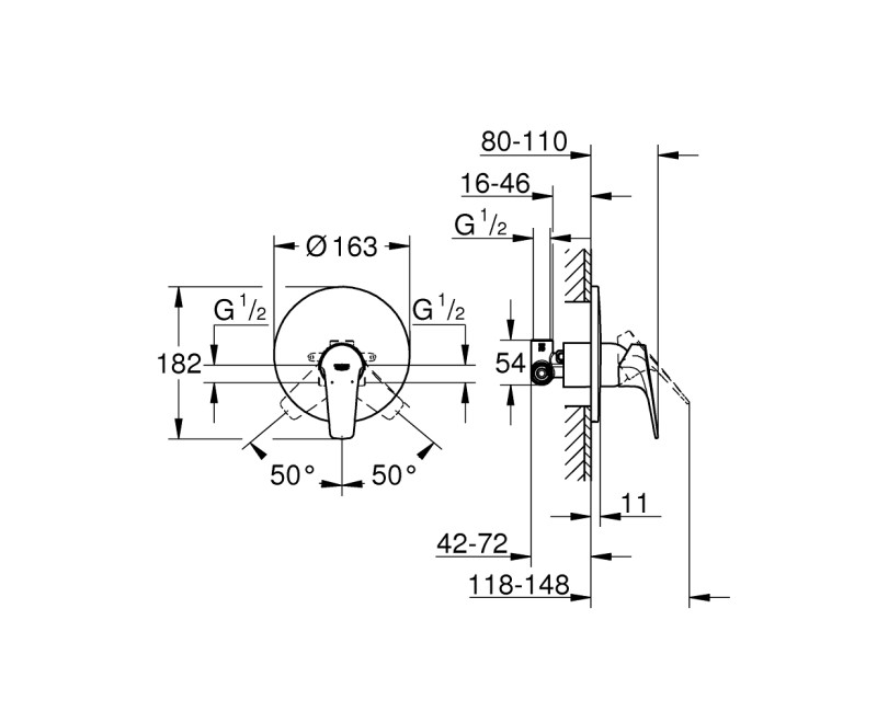 Grohe BauFlow Смесителя для душа, 29112000