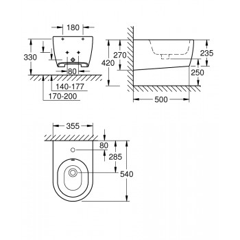 Grohe Essence Подвесное биде, 3957400H
