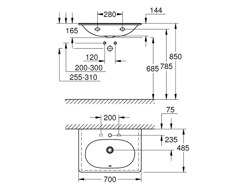 Grohe Essence Умывальник 70x49см, 3956400H
