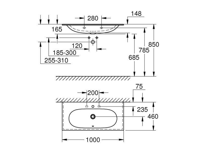 Grohe Essence Умывальник 100x46см, 3956600H