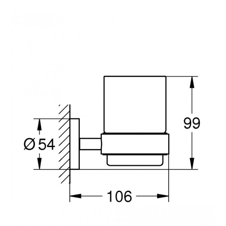 Grohe Essentials Glāzes turētājs, hroms 40447001