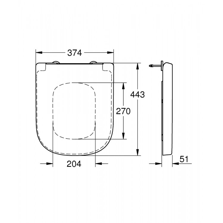 Grohe Euro Ceramic Cietais Soft Close vāks, 39330001