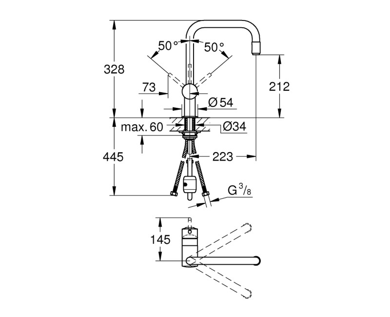 GROHE Minta Смеситель для мойки 32067000