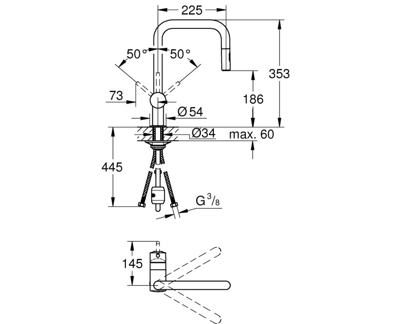 GROHE Minta Смеситель для мойки 32322002