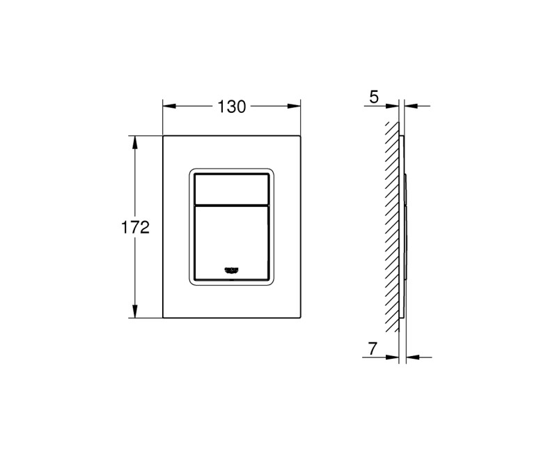 Grohe Skate Cosmo S Divrežīmu noskalošanas taustiņš, 37535000