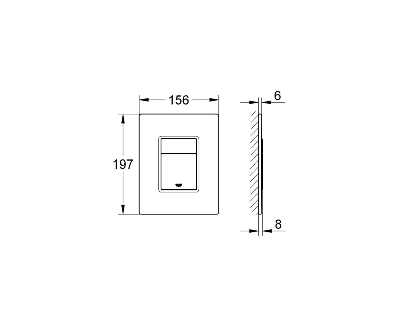 Grohe Skate Cosmo Divrežīmu noskalošanas taustiņš, 389160A0