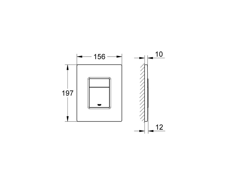 Grohe Skate Cosmo Divrežīmu noskalošanas taustiņš, 38732KF0