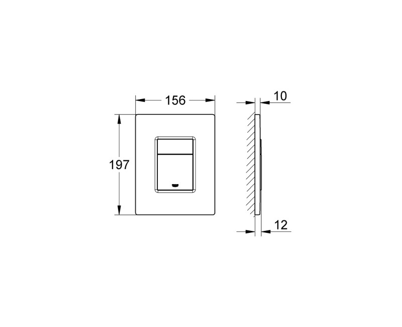 Grohe Skate Cosmo Divrežīmu noskalošanas taustiņš, 38821000