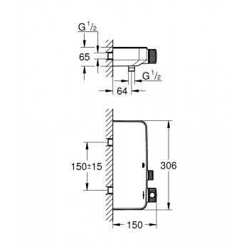 Смеситель для душа Grohe Grohtherm SmartControl, хром 34719000