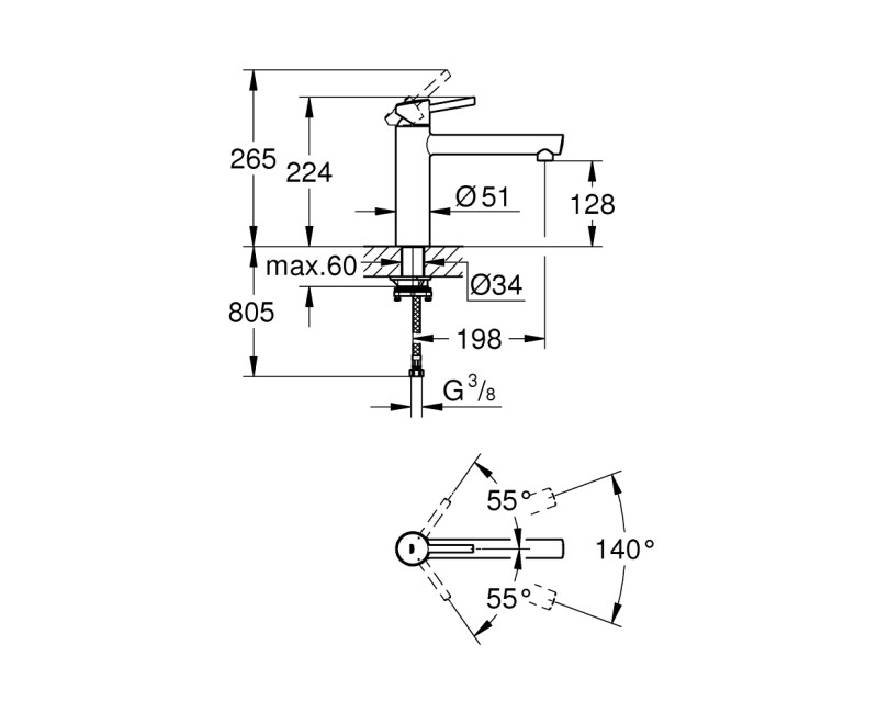 GROHE CONCETTO Смеситель для мойки 21210001