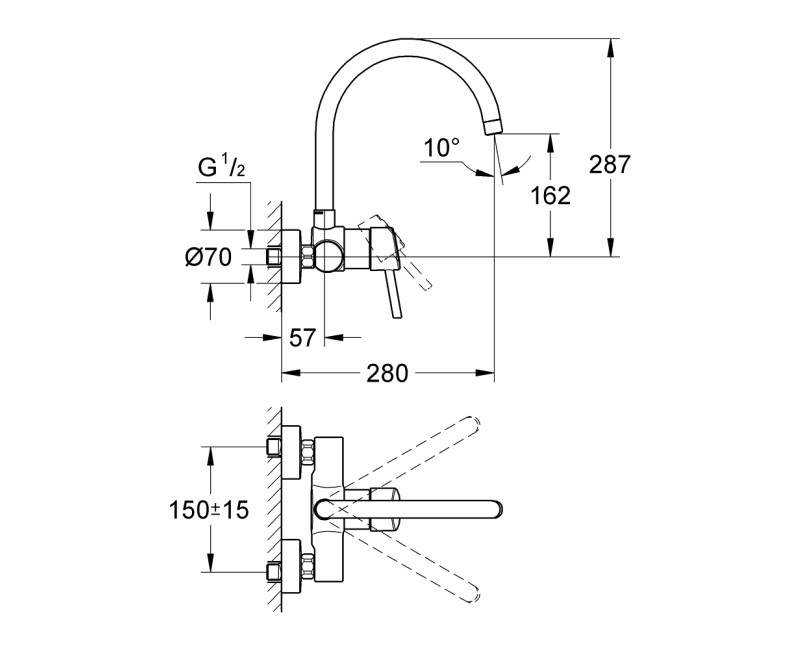 GROHE CONCETTO Смеситель для мойки 32667001