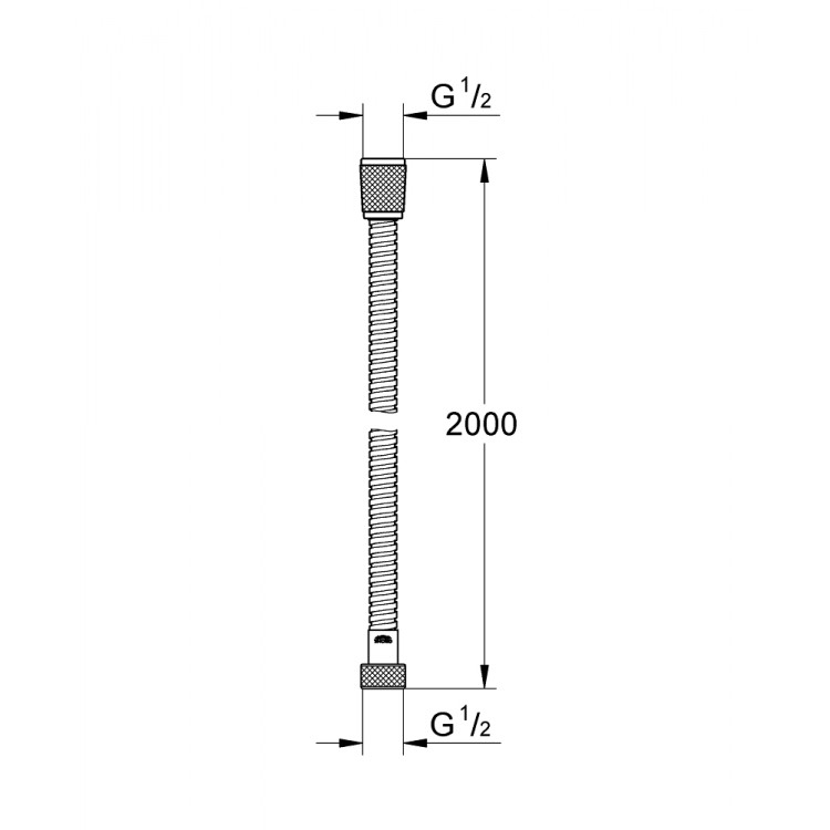 Grohe Rolaflex Longlife Dušas šļūtene 2.0m, 28145000 Grohe Rolaflex Longlife Dušas šļūtene 2.0m, 28145000
