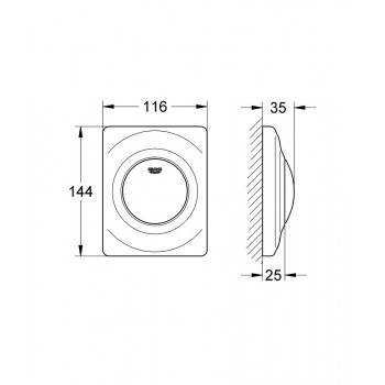 Grohe Surf Pisuāra poga,38808000