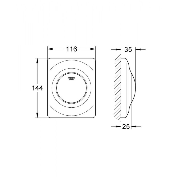 Grohe Surf Pisuāra poga,38808000