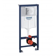 Комплект монтажной рамы Grohe, для горшка 3-1, кнопка Arena Cosmo хром 38858000, крепеж, 500x230 мм, h=1130 м