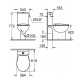 Grohe BauCeramic Rimless WC pods ar Soft Close vāku, 39496000 Grohe BauCeramic Rimless WC pods ar Soft Close vāku, 39496000
