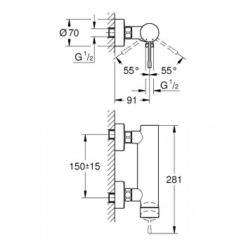 Grohe ESSENCE Смеситель для душа, 33636A01