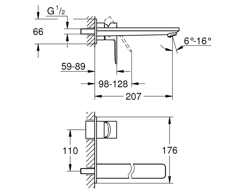 Grohe LINEARE Смеситель для раковины, 23444001