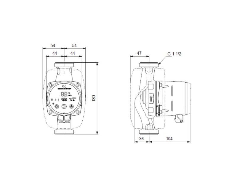 Grundfos Циркуляционный насос Alpha 2 25-50 130, 99411146