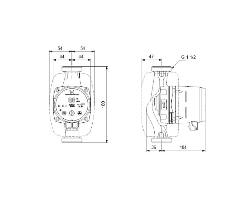 Grundfos Циркуляционный насос Alpha 2 25-50 180, 99411173
