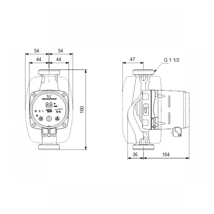 Grundfos Cirkulācijas sūknis Alpha 2 25-60 180, 99411175 Grundfos Cirkulācijas sūknis Alpha 2 25-60 180, 99411175